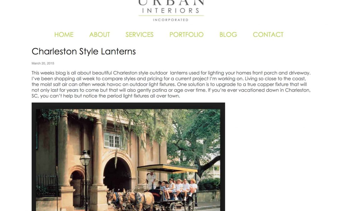 Urban Interiors | Charleston Style Lanterns