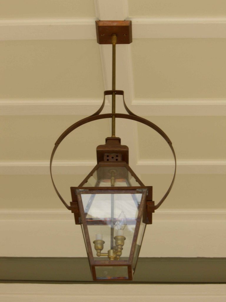 NeoCharleston Collection  N-23 Hanging Light with Yoke - Lantern