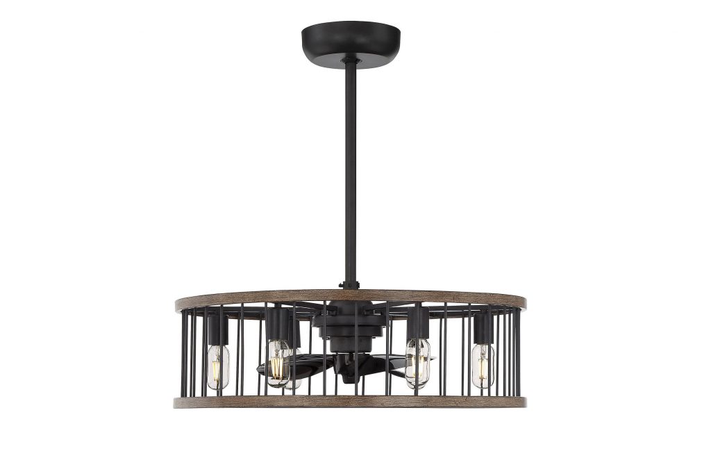 The Kona from Savoy House is a beautiful lighting fixture and a functional ceiling fan all in one.